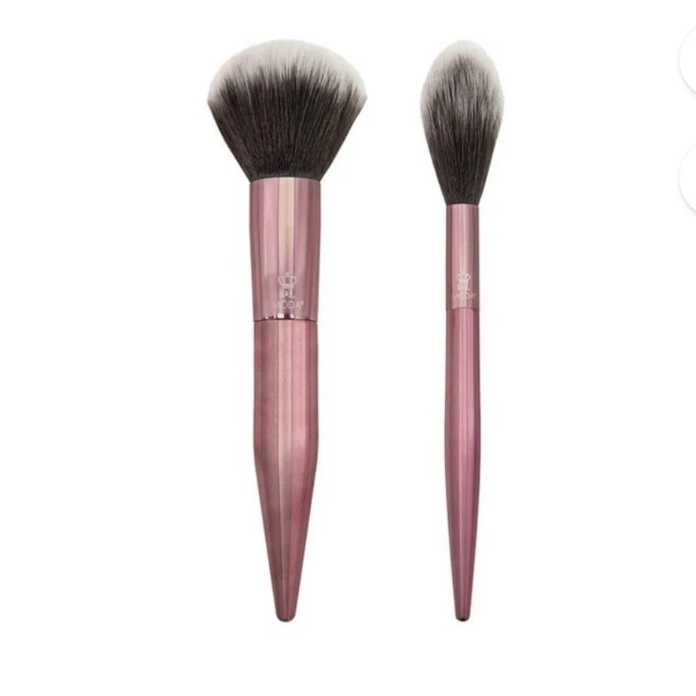 Moda Powder + Soft Glow Brush Set in Rose Gold